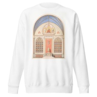 Udkast til hvælvingens dekoration i Christian IV’s kapel i Roskilde Domkirke. Udsmykning i midten med statue af Christian IV by Heinrich Eddelien Sweatshirt