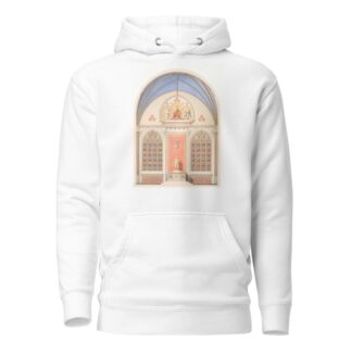 Udkast til hvælvingens dekoration i Christian IV’s kapel i Roskilde Domkirke. Udsmykning i midten med statue af Christian IV by Heinrich Eddelien Hoodie