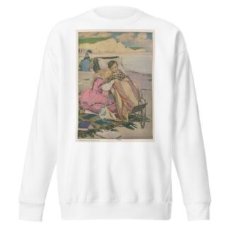Paul Dombey and Florence on the beach at Brighton. by Jessie Willcox Smith Sweatshirt