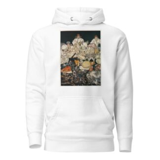 When Puss saw the rats and mice she didn’t wait to be told by Arthur Rackham Hoodie