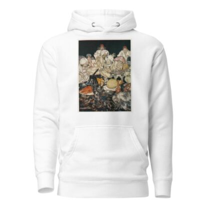 When Puss saw the rats and mice she didn’t wait to be told by Arthur Rackham Hoodie