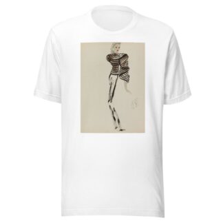 Manteau court travaillé en bandes avec effet de drapé sur un côté by M. P. Leven T-Shirt