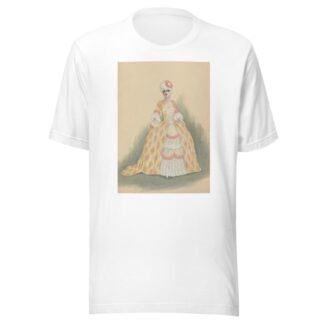 Woman in yellow, white, and pink dress by Will R. Barnes T-Shirt