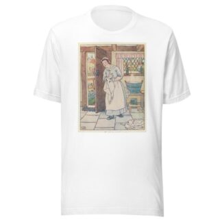 Woman drying her hands. by Leonard Leslie Brooke T-Shirt