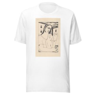Mother and Child Playing with a Bird by Mikuláš Galanda T-Shirt