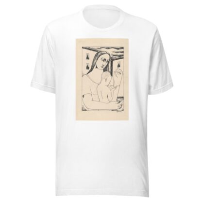 Mother and Child Playing with a Bird by Mikuláš Galanda T-Shirt