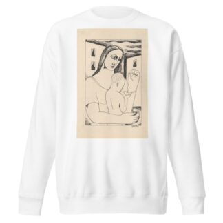 Mother and Child Playing with a Bird by Mikuláš Galanda Sweatshirt