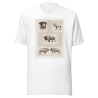 6 drawings of American buffalo and portrait of Ho.N.C.J. Jones, Garden City, Kansas by Frederic Remington T-Shirt