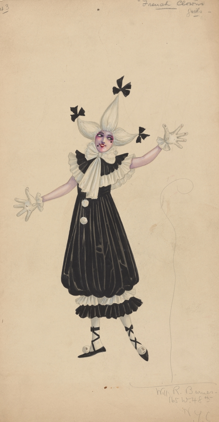 43-French Clowns-Girls by Will R. Barnes