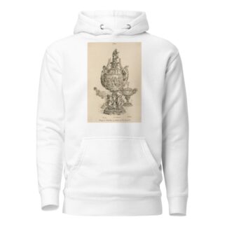 A design for a silver urn, Shakespeare at the top, Burns on the right side and Milton on the left by Robert Hancock Hoodie