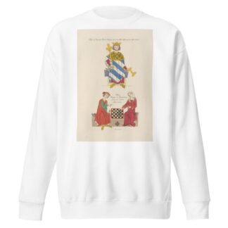 Figure de Venceslas roi de Bohème, tirée d’un MS. allemand du XIIIe. siècle; Othon, marquis de Brandebourg, jouant aux échècs. by Nicolas Xavier Willemin Sweatshirt