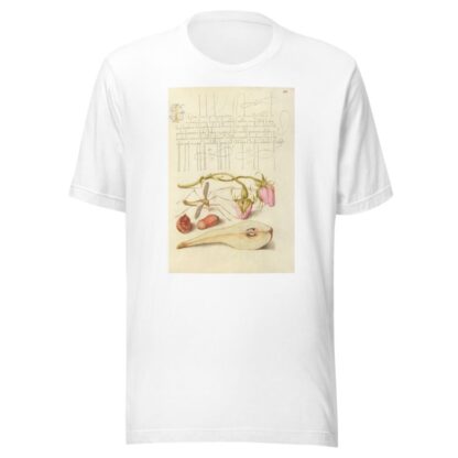 French Rose, Crane Fly, European Filbert, and Common Pear by Joris Hoefnagel T-Shirt
