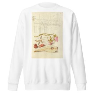 French Rose, Crane Fly, European Filbert, and Common Pear by Joris Hoefnagel Sweatshirt