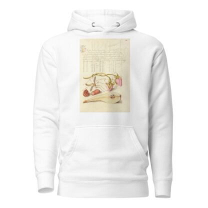 French Rose, Crane Fly, European Filbert, and Common Pear by Joris Hoefnagel Hoodie