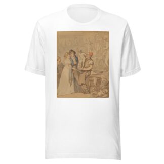 Moderns Reflecting on the Works of the Ancients by Thomas Rowlandson T-Shirt