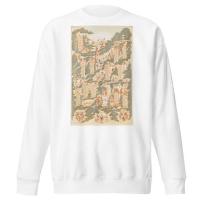 Calendar for 1897 with the Saints’ Days Surrounded by Landmarks from Bruges by Auguste Ancot Sweatshirt