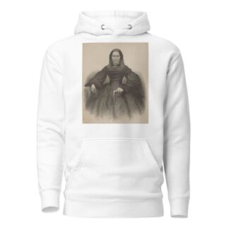 Portret van een onbekende vrouw in zwarte japon by Pieter Wilhelmus van de Weijer Hoodie