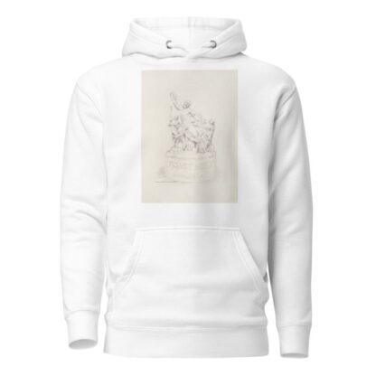 A statue of three men being attacked by snakes. The base of the statue reads ‘Roast Beef Chicago, U.S.A.’ by William Henry Walker Hoodie