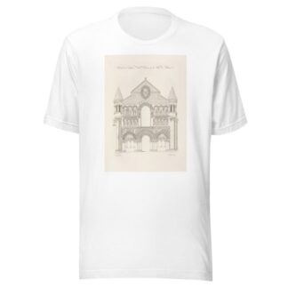 Monuments Portrait de l’église Notre-Dame de la ville de Poitiers by Nicolas Xavier Willemin T-Shirt