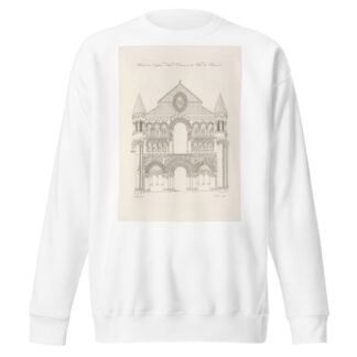 Monuments Portrait de l’église Notre-Dame de la ville de Poitiers by Nicolas Xavier Willemin Sweatshirt