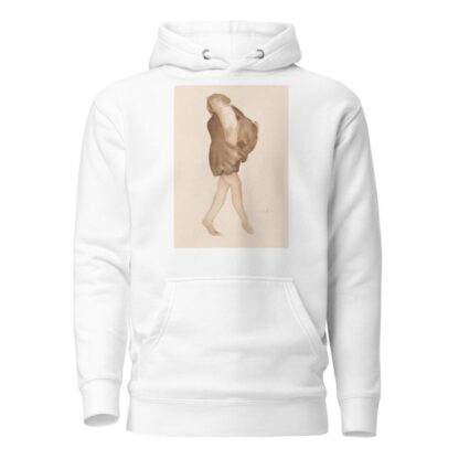 Female nude, standing, brown wrap around shoulders and lower torso by Auguste Rodin Hoodie