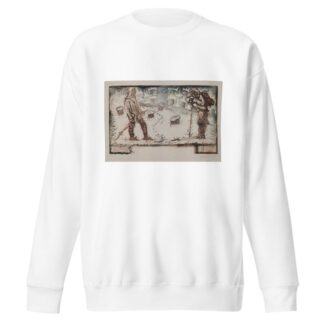 Two skiers meet by Akseli Gallen-Kallela Sweatshirt