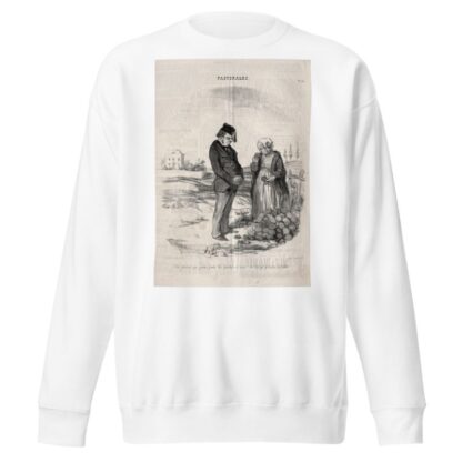 How strange…. I had planted potatoes, and here I am harvesting truffles! by Honoré Daumier Sweatshirt