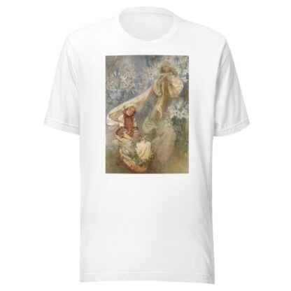 Madonna of the Lilies by Alphonse Mucha T-Shirt