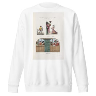 Divers costumes représentés dans une peinture d’un MS. intitulé echects amoureux; concerts vocal et instrumental tirés du même MS. by Nicolas Xavier Willemin Sweatshirt