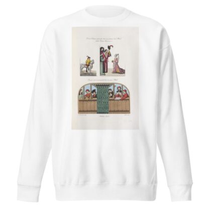 Divers costumes représentés dans une peinture d’un MS. intitulé echects amoureux; concerts vocal et instrumental tirés du même MS. by Nicolas Xavier Willemin Sweatshirt