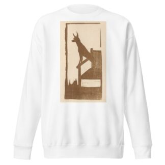 Hond, staand op een stoel by Reinier Willem Petrus de Vries Sweatshirt