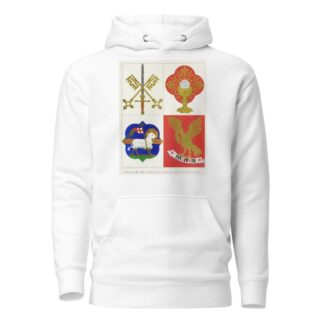 Emblems of St. Peter and St. Paul; the blessed Sacrament, and the Lamb of God. by Augustus Pugin Hoodie