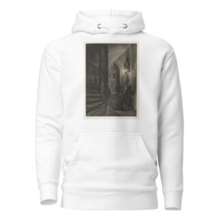Essay on Stone with Brush and Scraper; Chase on the Winding Staircase by Adolph von Menzel Hoodie