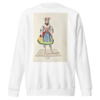 Costume designs for the ballet La Pastorella Svizzera Pl.11 by Vincenzo Battistini Sweatshirt