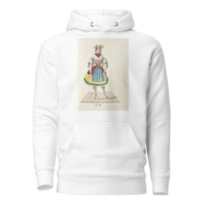 Costume designs for the ballet La Pastorella Svizzera Pl.11 by Vincenzo Battistini Hoodie