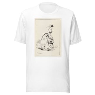Femme de profil allant sur la droite, remontant son tablier by Auguste Péquégnot T-Shirt