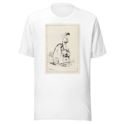 Femme de profil allant sur la droite, remontant son tablier by Auguste Péquégnot T-Shirt