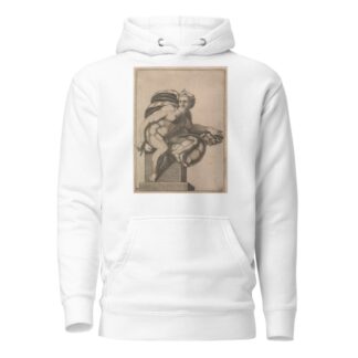 Male Nude Seated from Panel of ‘Creation of Eve’ by Adamo Scultori Hoodie