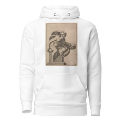 Male Nude Seated from Panel of ‘Creation of Eve’ by Adamo Scultori Hoodie