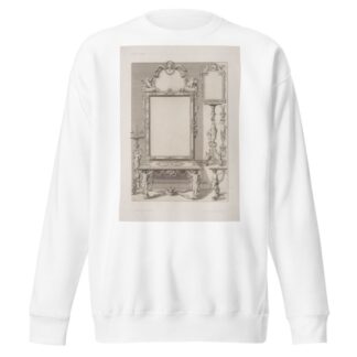 Design for a table and mirror with legs in shape of men and women. by André-Charles Boulle Sweatshirt