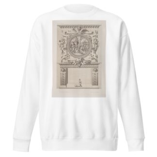 Design for a chimney piece with roundel of group surrounding a fire, possibly a religious ceremony by André-Charles Boulle Sweatshirt
