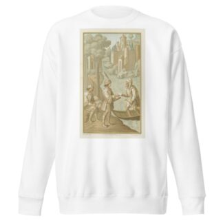 Léandre adresse un message d’amour a Hero by Claudius Joseph Ciappori Sweatshirt