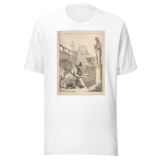 Boy Sketching Ruins by Charles Hutin T-Shirt