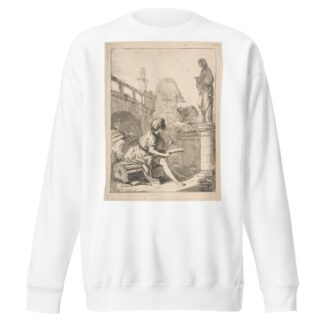 Boy Sketching Ruins by Charles Hutin Sweatshirt