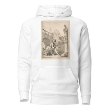 Boy Sketching Ruins by Charles Hutin Hoodie