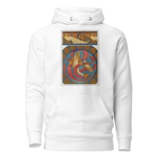 Paons et pavots, bordure. Grondins, algues et coquilles, plat en émail cloisonné. by Maurice Pillard Verneuil Hoodie