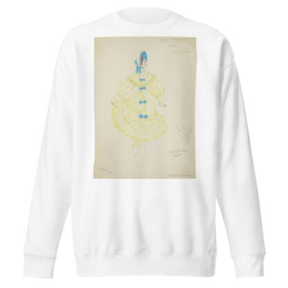 Pirates of Penzance: Mabel. Ruffled yellow gown with blue bows by Alex Jones Sweatshirt