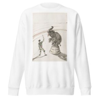 Au cirque; Éléphant en liberté by Henri de Toulouse-Lautrec Sweatshirt