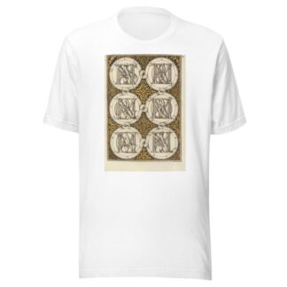 Superimposed Letters Spelling the Names of Illustrious Women of Ancient Rome by Joris Hoefnagel T-Shirt