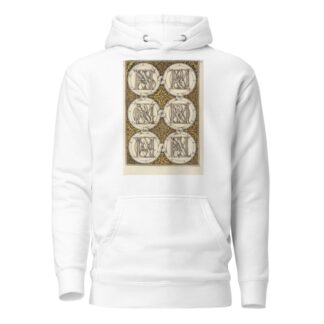 Superimposed Letters Spelling the Names of Illustrious Women of Ancient Rome by Joris Hoefnagel Hoodie